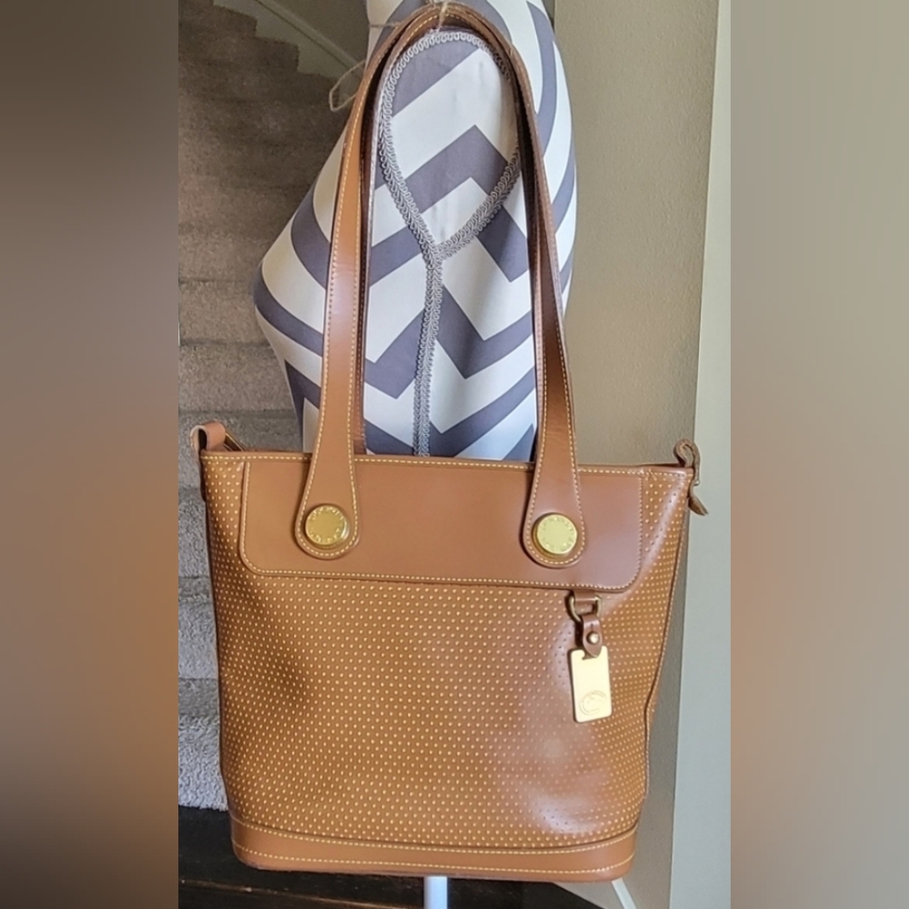 Vtg Dooney & Bourke Cabriolet Leather Shopper Tote Shoulder Bag - Picture 8 of 16
